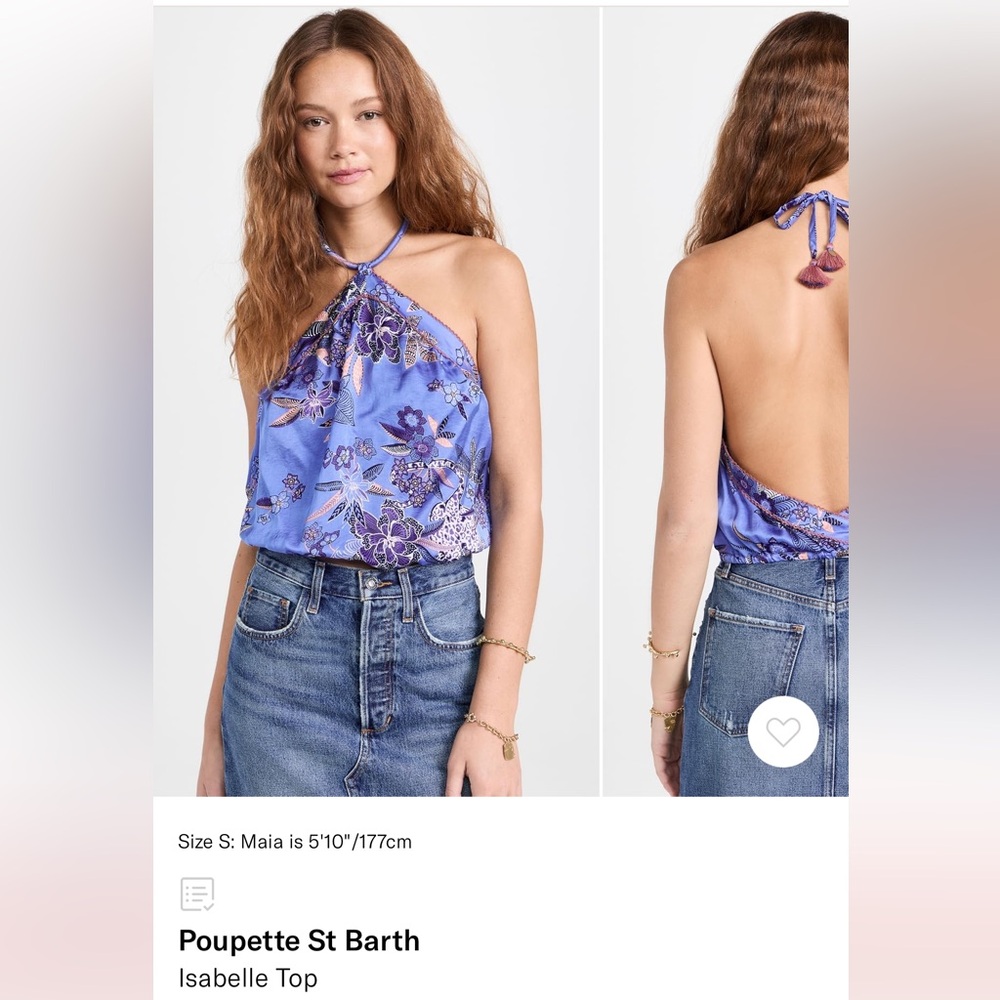 Poupette St Barth halter top NWT